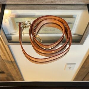 Louis Vuitton Tan and Brown Leather Strap with Gold Clasps
